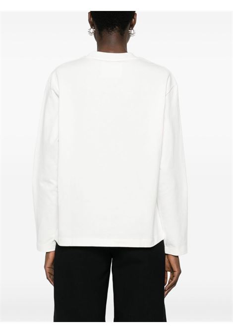 White logo-print long-sleeved t-shirt - unisex JIL SANDER | J02GC0107J45148102